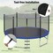 Trampoline Safety Enclosure Net Replacement with Zipper and Buckles 6.6-Foot-High Durable PE Net